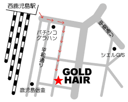 GOLD HAIR地図