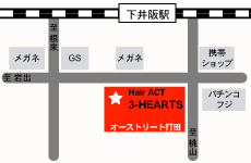 Hair ACT 3-HEARTS地図