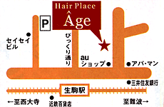 Hair Place Age地図