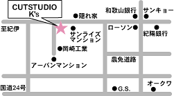 Cut Studio K's地図