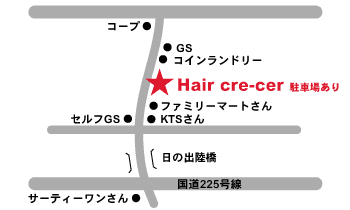 HAIR Cre-cer地図