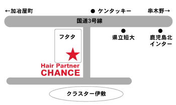 ヘアーパートナーCHANCE地図