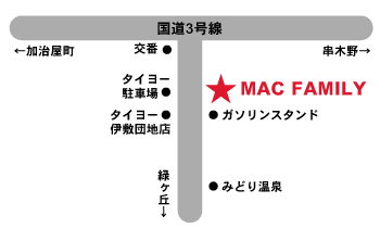 マックファミリー伊敷団地店地図