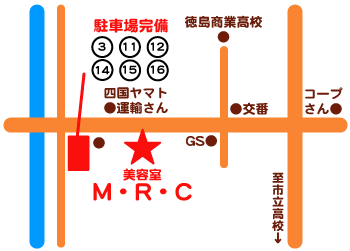 M.R.C美容室（城東店）地図