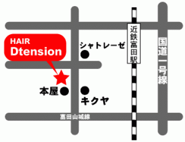 D-tension 富田店地図